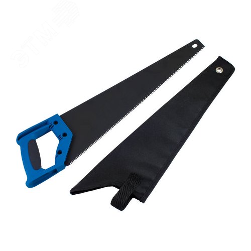 Изображение товара Ножовка по дереву (пила) WOOD LINE, 450 мм, шаг 3,5 мм/ 7-8TPI, 3D-заточка, тефлоновое покрытие, чехол (шт)