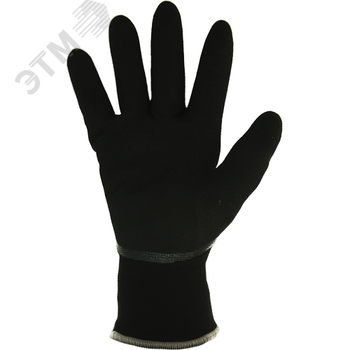 Изображение товара Перчатки утепленные на трикотажной основе с подкладкой из акрила с частичным вспененным нитриловым покрытием, черные ArmProtect W750, р.11 (пар)