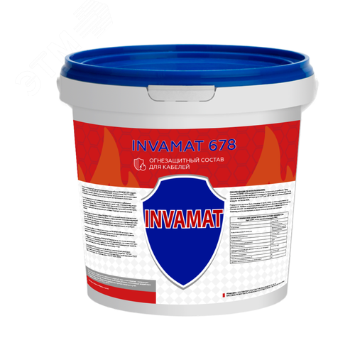 Изображение товара Состав огнезащитный для кабеля, INVAMAT 678, ведро 10 кг (шт)