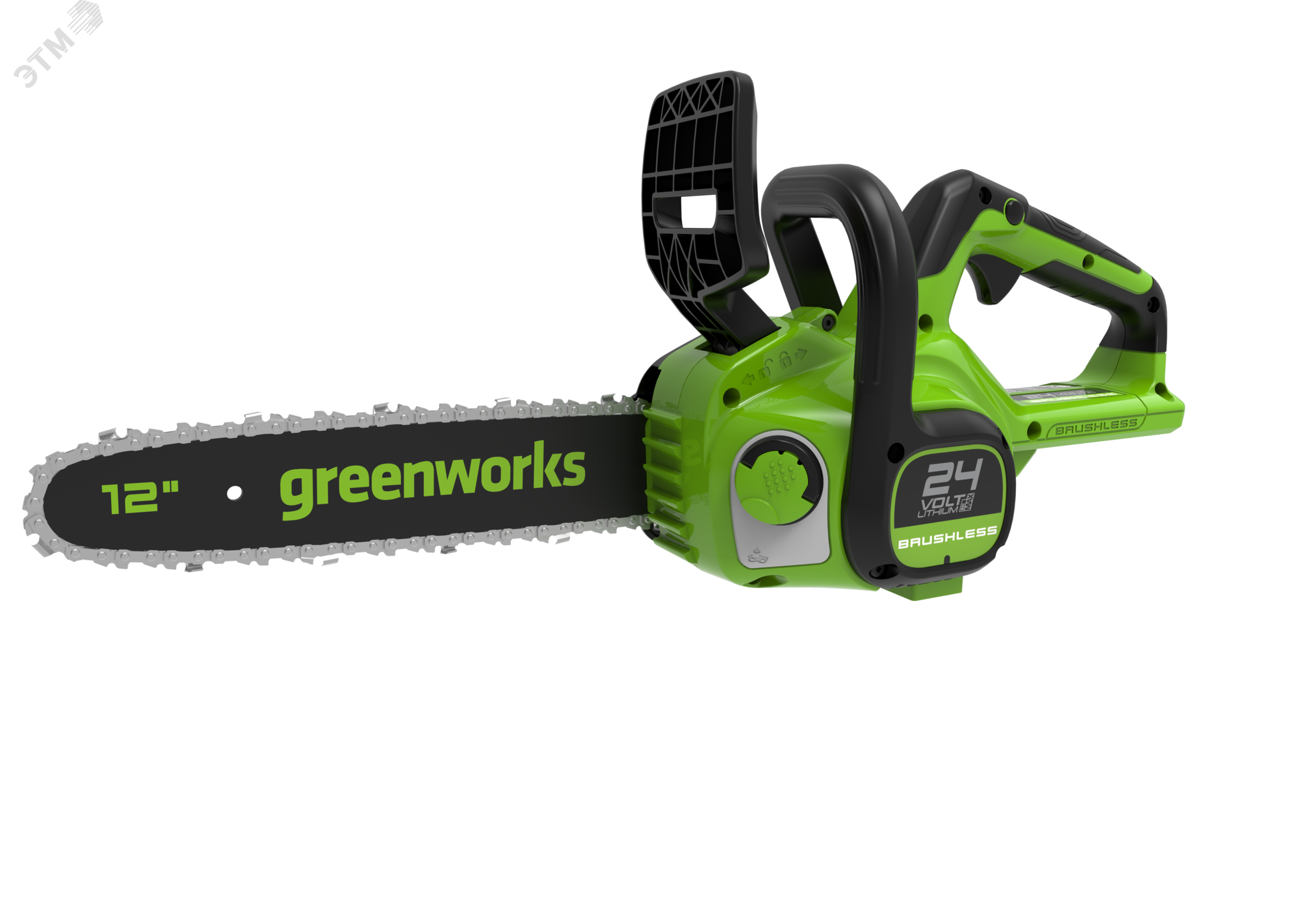 Изображение товара Цепная пила аккумуляторная Greenworks GD24CS30, 24V, 30см, бесщеточная, c 1хАКБ 2 Ач и ЗУ (2007007UA) (шт)