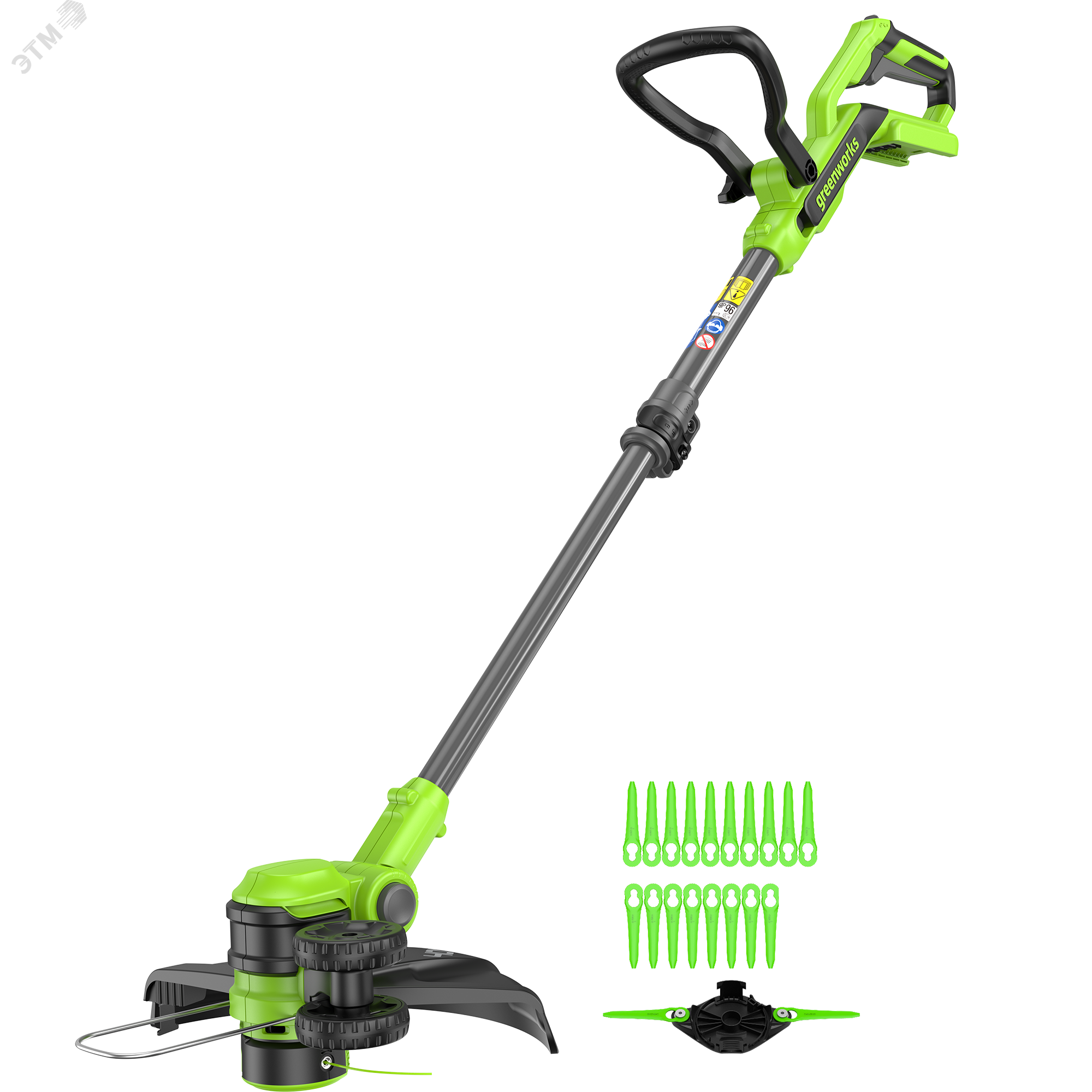 Изображение товара Триммер аккумуляторный Greenworks G40LT331, 40V, 33 см, без АКБ и ЗУ (2113507) (шт)