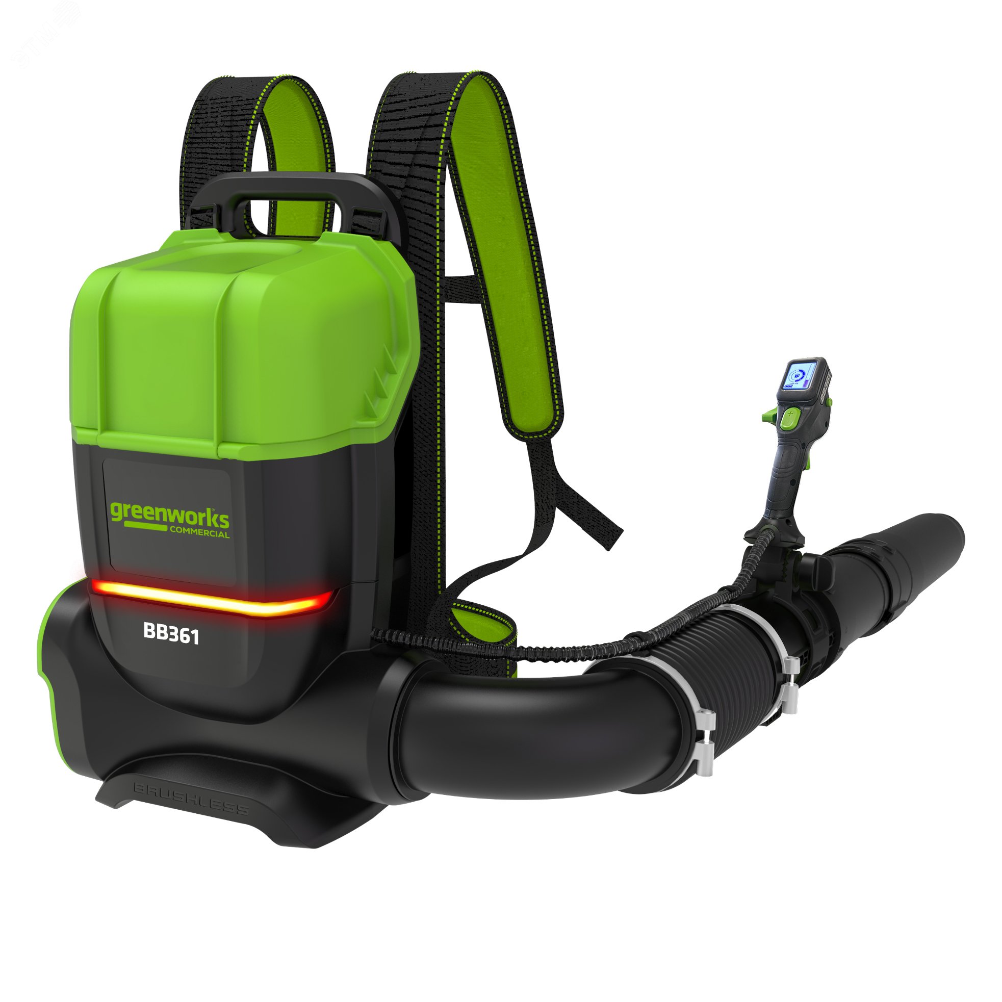 Изображение товара Ранцевая аккумуляторная воздуходувка Greenworks GD82BP2, 82V, бесщеточная, без АКБ и ЗУ (2408307) (шт)