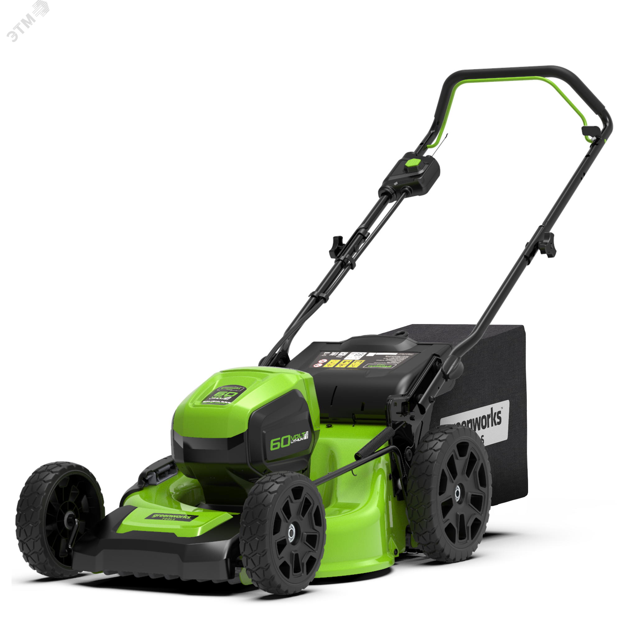 Изображение товара Газонокосилка аккумуляторная Greenworks GD60LM46HP, 60V, 46 см, бесщеточная, с 1хАКБ 4 Ач и ЗУ (2502807UB) (шт)