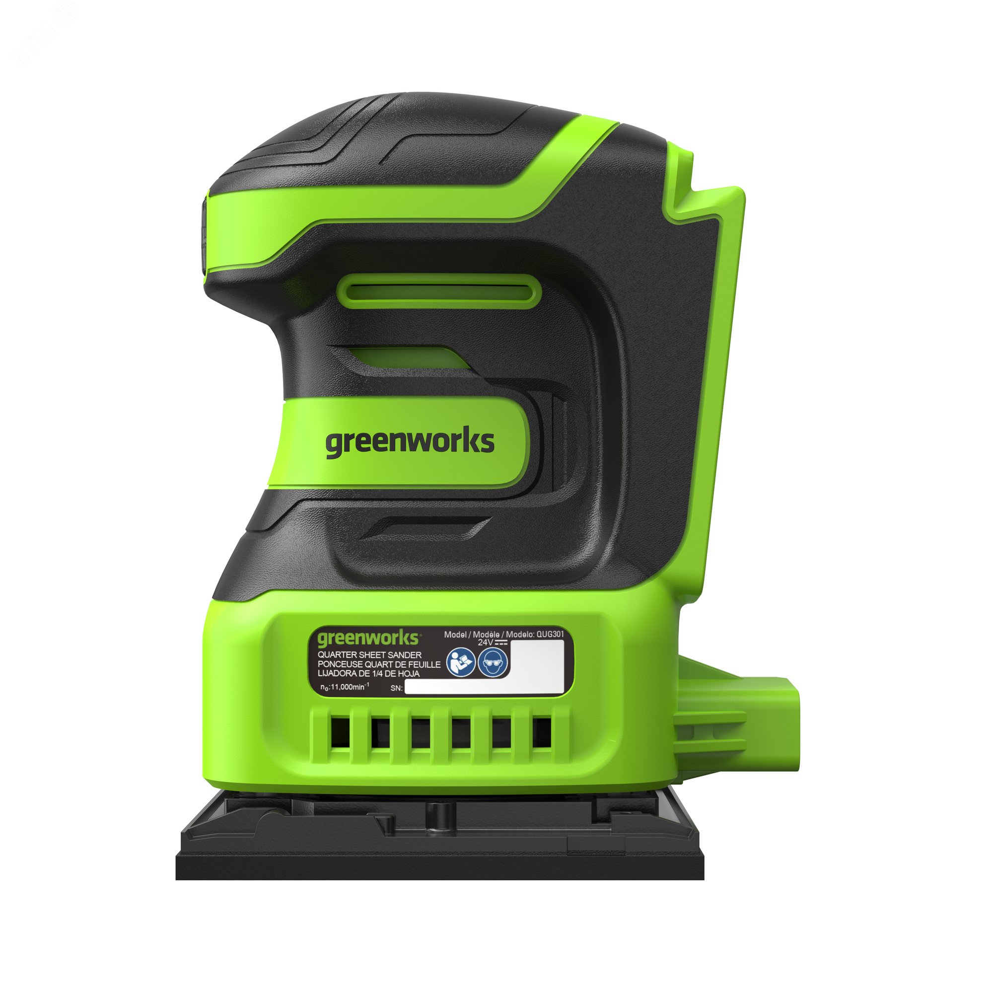 Изображение товара Плоская шлифмашина аккумуляторная Greenworks G24SS14 24V 115х140 мм
