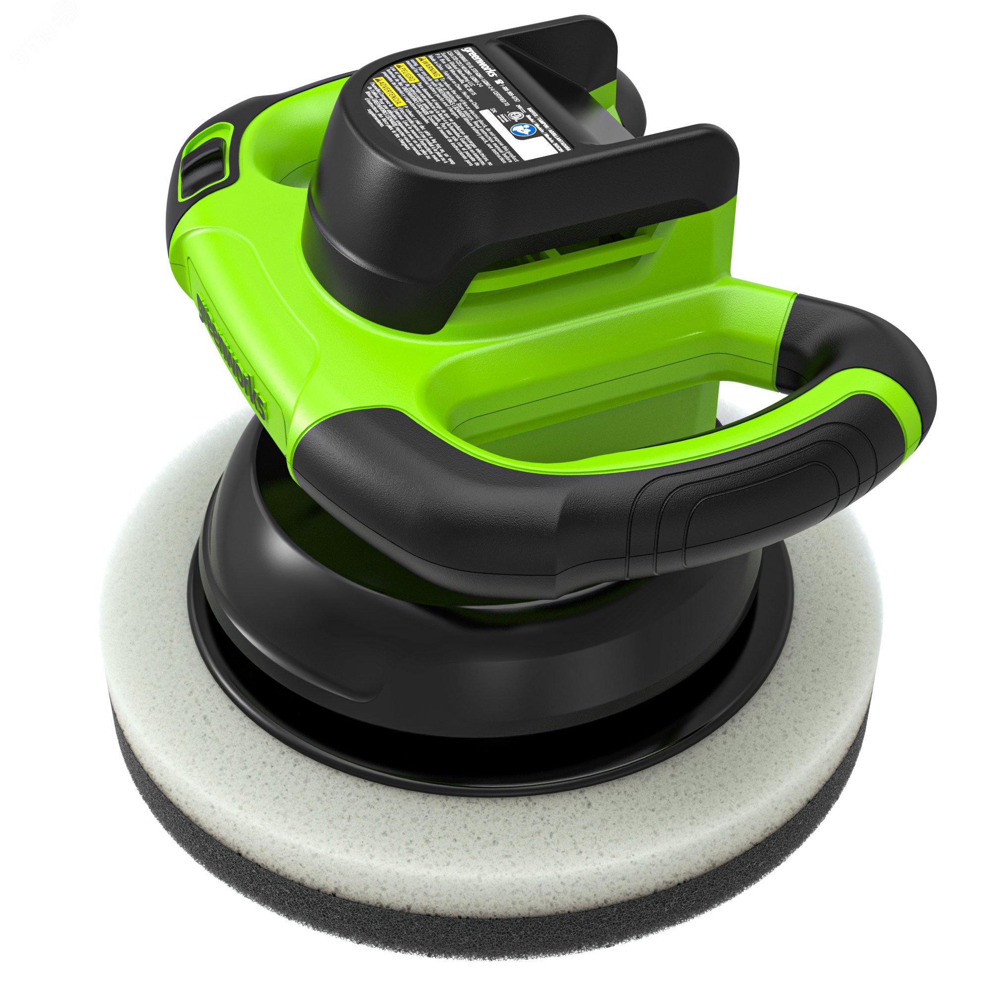 Изображение товара Полировальная машина акк. Greenworks G24BU10, 24V, 254 мм, 2800 об/мин, ампл.11,5 мм, без АКБ и ЗУ (3502107) (шт)