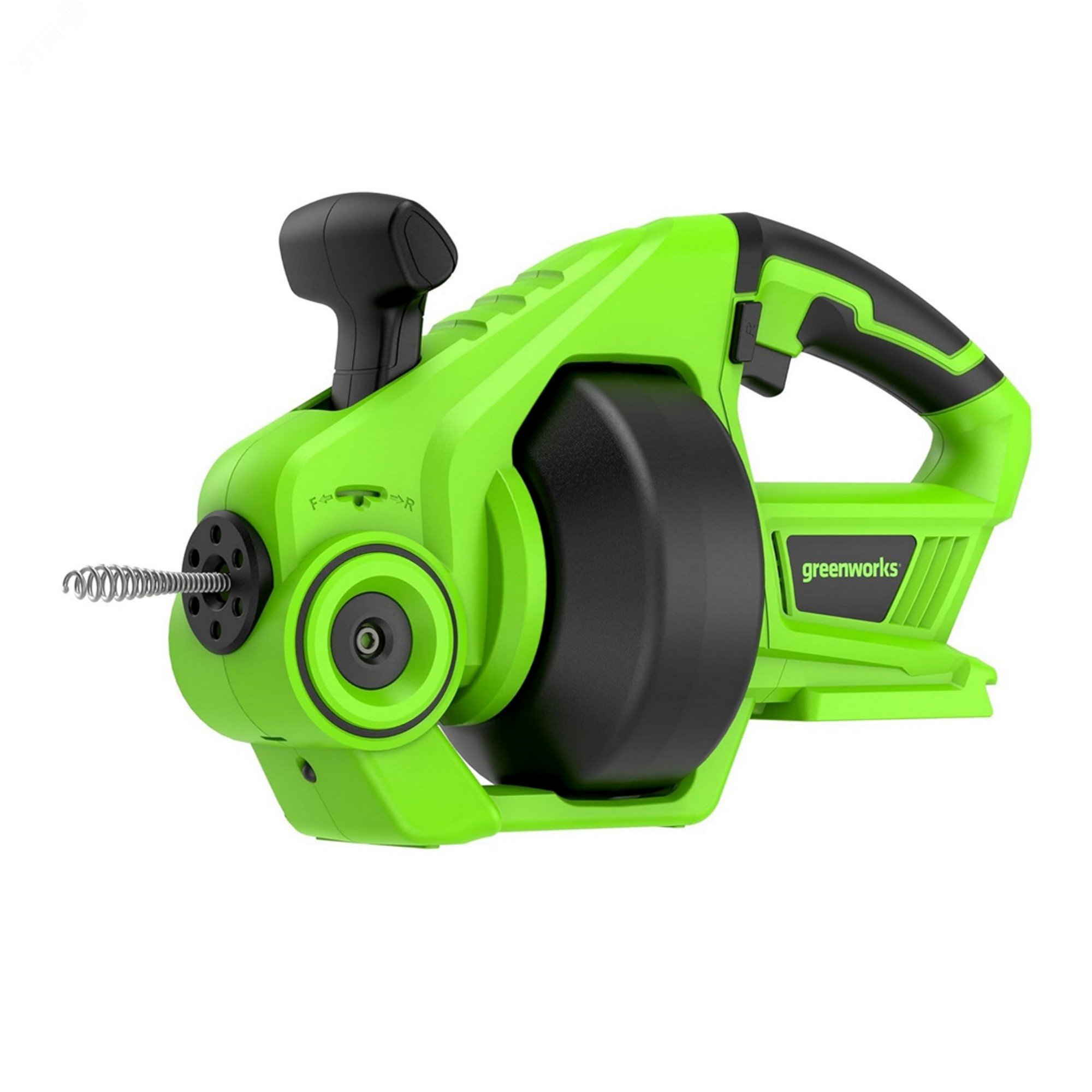 Изображение товара Сантехнический трос Greenworks G24DA 24V для чистки труб длиной 7 метров