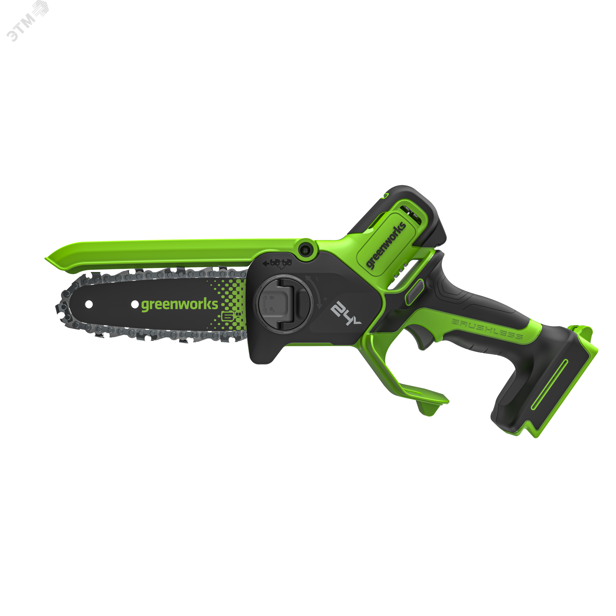 Изображение товара Цепная мини пила Greenworks GD24CS15 с бесщеточным двигателем