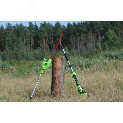 Изображение товара Кусторез штанговый аккумуляторный Greenworks G40PHA, 40V, 51см, без АКБ и ЗУ (2300407) (шт)