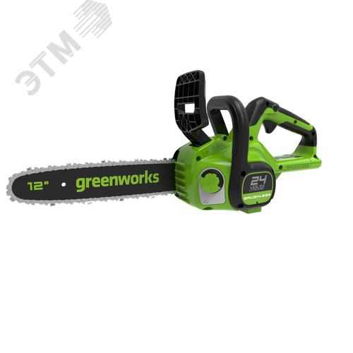 Изображение товара Цепная пила аккумуляторная Greenworks GD24CS30, 24V, 30см, бесщеточная, c 1хАКБ 2 Ач и ЗУ (2007007UA) (шт)