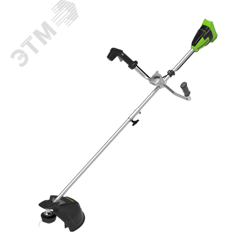 Изображение товара Триммер аккумуляторный Greenworks GD40BCB, 40V, 40 см, бесщеточный, с 1хАКБ 4Ач и ЗУ (2105707UB) (шт)