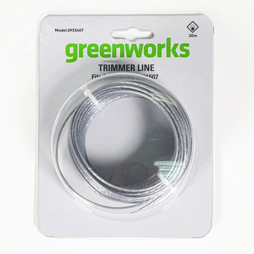 Изображение товара Круглая леска для триммера Greenworks, 1,65мм, 20м (2933407) (шт)