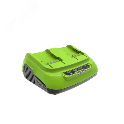 Изображение товара Быстрое зарядное устройство для 2-х аккумуляторов Greenworks G40UC8,40V (2938807) (шт)