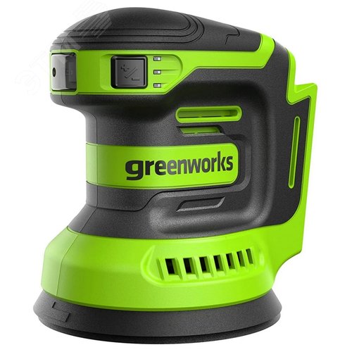 Изображение товара Эксцентриковая шлифмашина акк. Greenworks OS325, 24V, 125 мм, 5000-8000-11000 об/мин, амплитуда 2.4 мм, без АКБ и ЗУ (3100907) (шт)