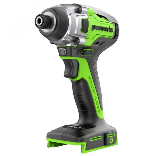 Изображение товара Винтоверт ударный акк. Greenworks GD24ID3, 24V, б/щет, 0-2800об/мин, 4000уд/мин, HEX 1/4, 300Нм, 3 режима, без АКБ и ЗУ (3802807) (шт)