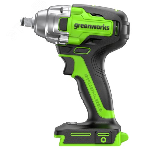Изображение товара Гайковерт ударный акк. Greenworks GD24IW400, 24V,б/щет,0-2800об/мин,4000уд/мин, 1/2'', 400Нм, без АКБ и ЗУ (3802907) (шт)