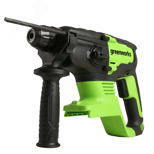 Изображение товара Перфоратор акк. Greenworks GD24SDS2, 24V,б/щет, 2 Дж, 4500 уд/мин, 24 мм, без АКБ и ЗУ (3803007) (шт)