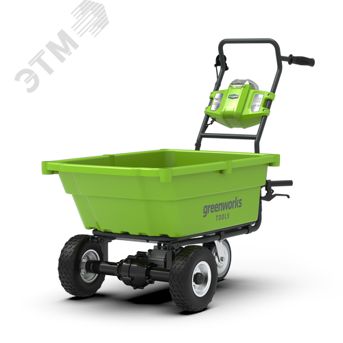 Изображение товара Садовая тележка самоходная Greenworks G40GC, 40V, 106 л, с 1хАКБ 4 Ач и ЗУ (7400007UB) (шт)