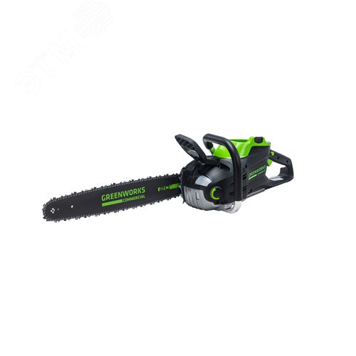Изображение товара Цепная пила аккумуляторная Greenworks GD82CS51, 82V, 51 см, бесщеточная, с 1хАКБ 5 Ач и ЗУ (2008307UB) (шт)