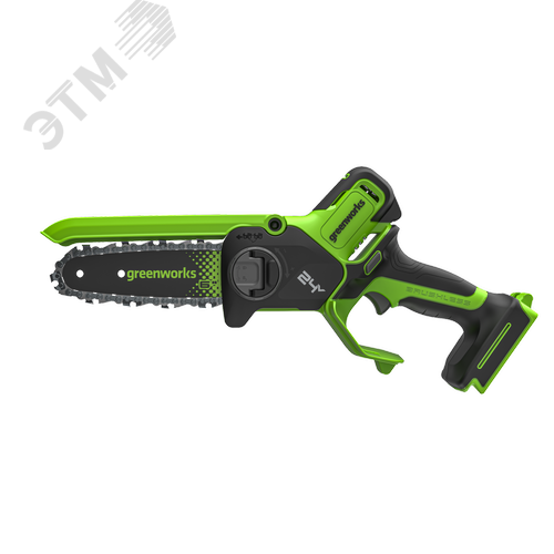 Изображение товара Цепная мини пила аккумуляторная Greenworks GD24CS15, 24V, 15см, бесщеточная, с автоматической смазкой цепи, без АКБ и ЗУ ( 2010107) (шт)