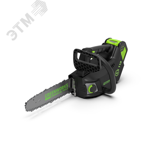Изображение товара Пила цепная одноручная аккумуляторная Greenworks GD40TCS (арбориста), 40V, 25,4 см, бесщеточная, без АКБ и ЗУ (2003807) (шт)