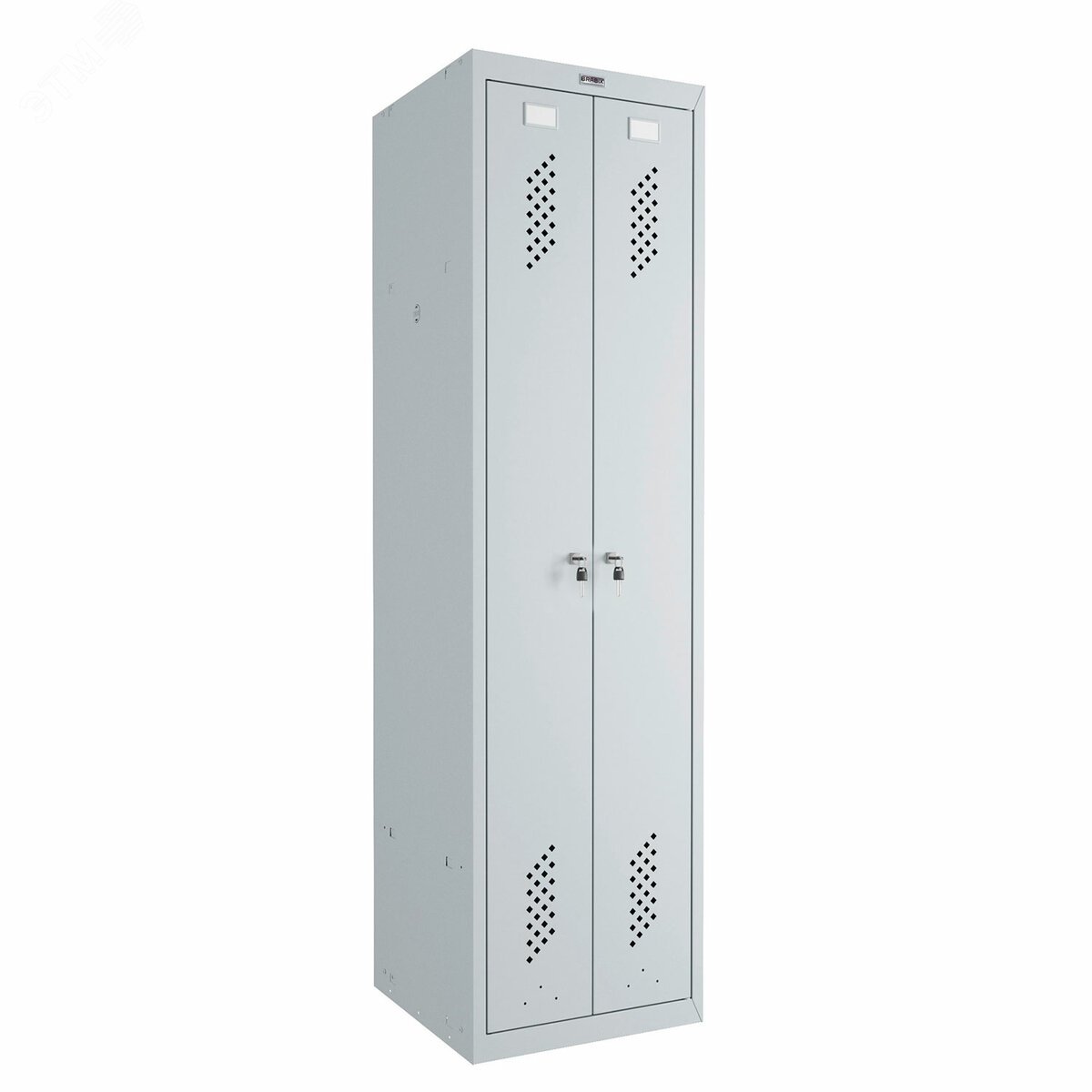 Изображение товара Металлический шкаф для одежды BRABIX LK 21-50, 2 секции, серый