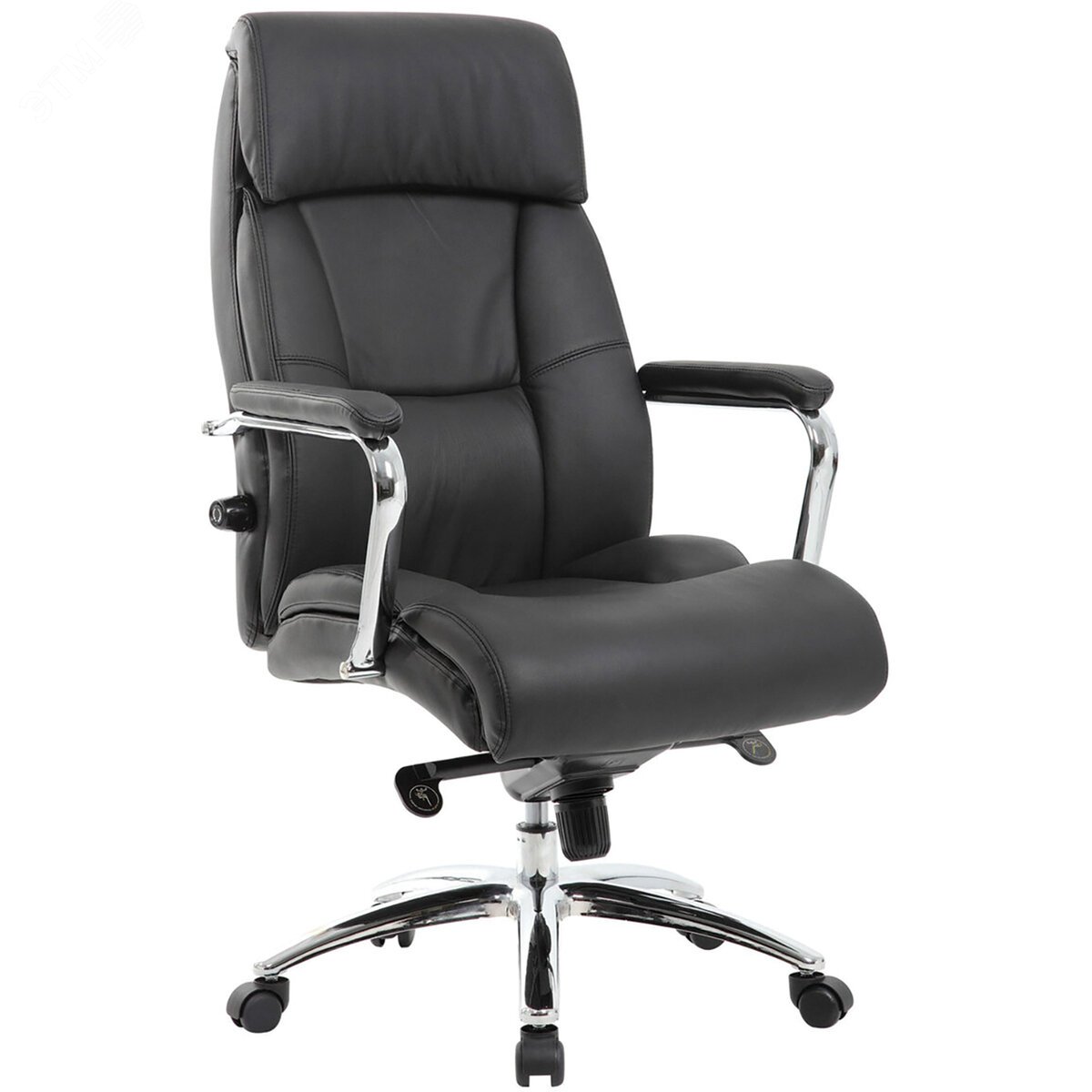 Изображение товара Кресло офисное BRABIX PREMIUM Phaeton EX-502, натур. кожа, хром, черное, 530882 (шт)