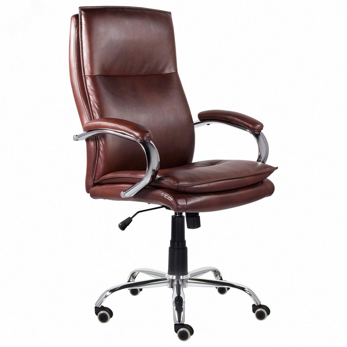 Изображение товара Кресло офисное BRABIX PREMIUM Cuba EX-542, экокожа, коричневое (R-0469), 532550 (шт)