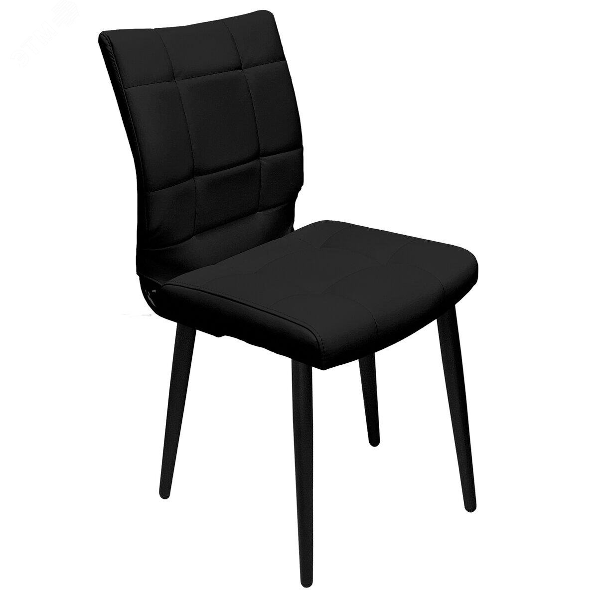 Изображение товара Стул BRABIX Novita CF-060 с экокожей и металлическим каркасом черный