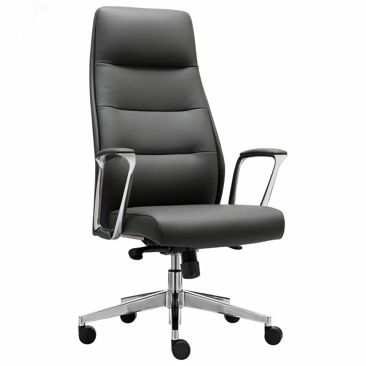 Изображение товара Кресло BRABIX PREMIUM Adept EX-752, синхромеханизм, алюминий, экокожа, черное, 532930 (шт)