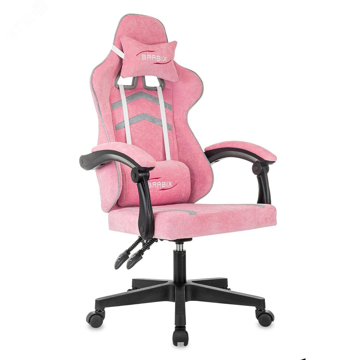 Изображение товара Кресло компьютерное BRABIX Shooter GM-123 розовое с подушками