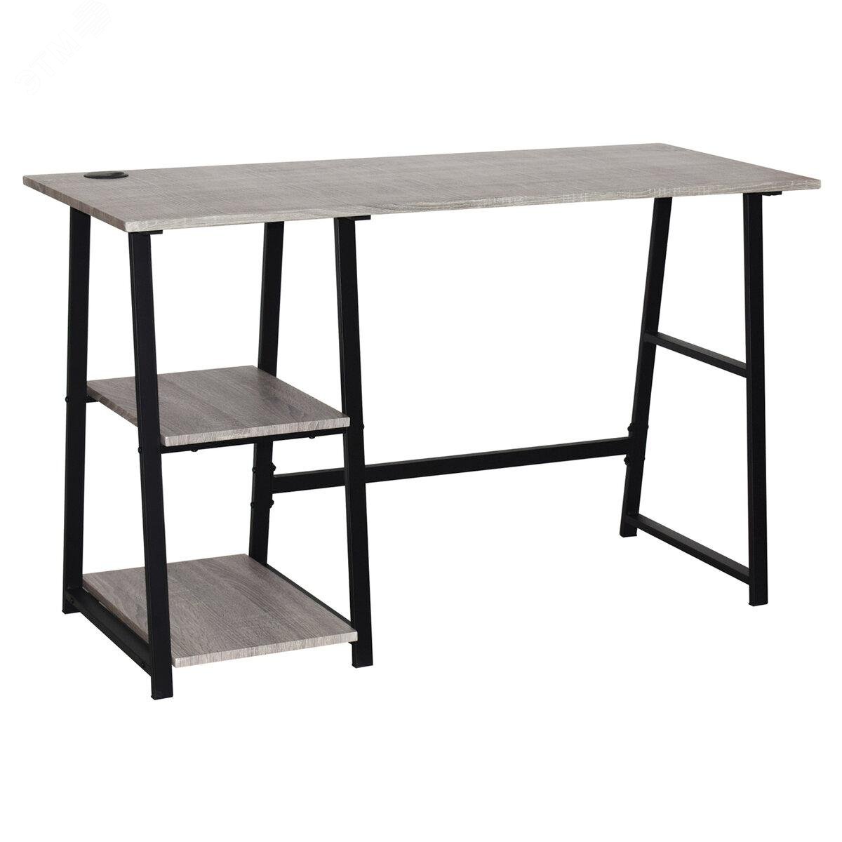 Изображение товара Стол на металлокаркасе BRABIX LOFT CD-006 (1200 х 500 х 730), 2 полки, цвет дуб антик, 641225 (шт)