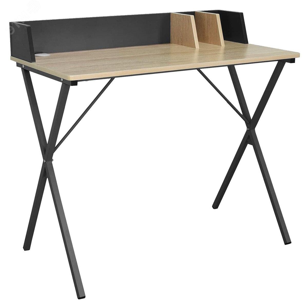 Изображение товара Стол на металлокаркасе BRABIX LOFT CD-007 (800 х 500 х 840), органайзер, комбинированный, 641227 (шт)