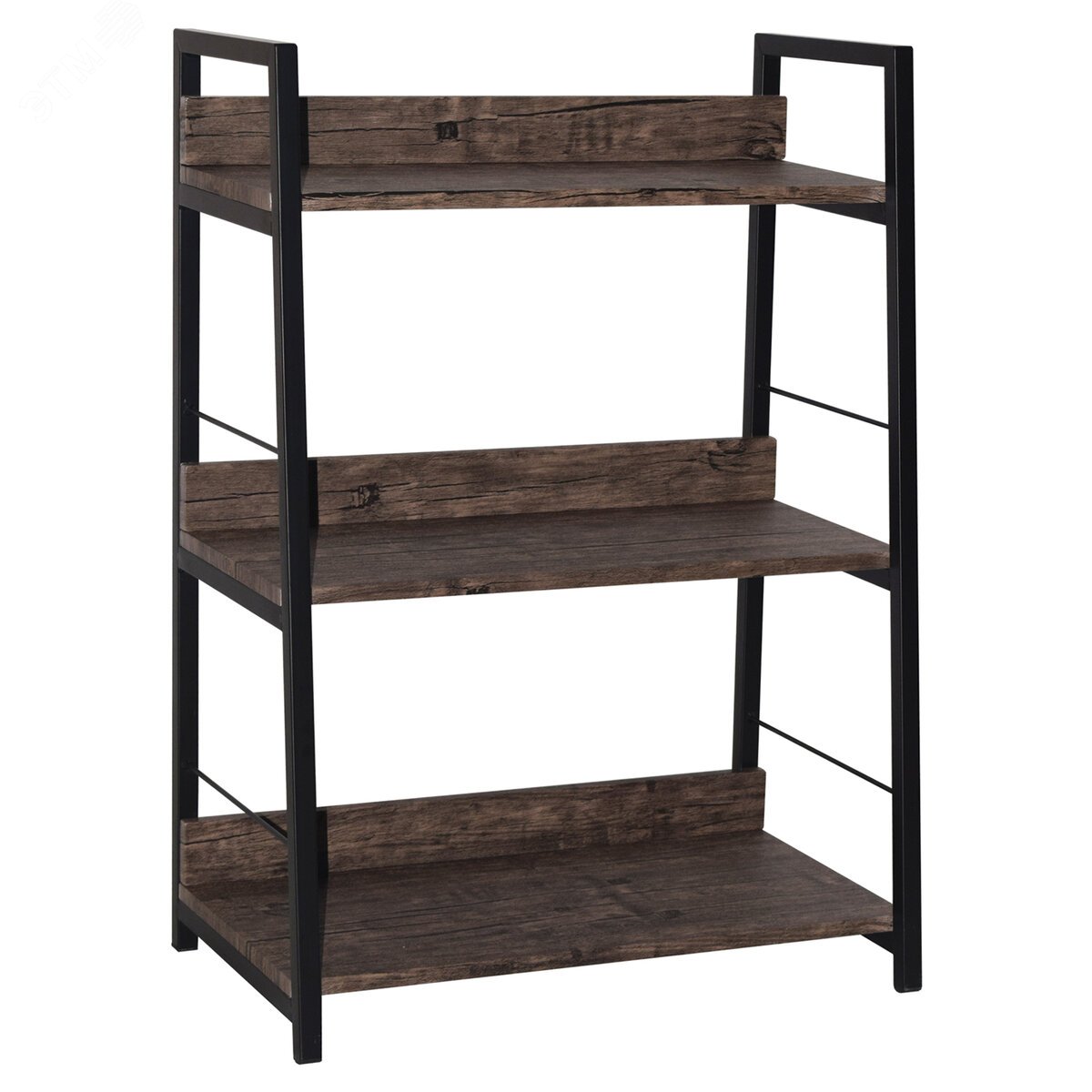 Изображение товара Стеллаж на металлокаркасе BRABIX LOFT SH-002 (ш600 х г350 х в845мм), цвет морёный дуб, 641231 (шт)
