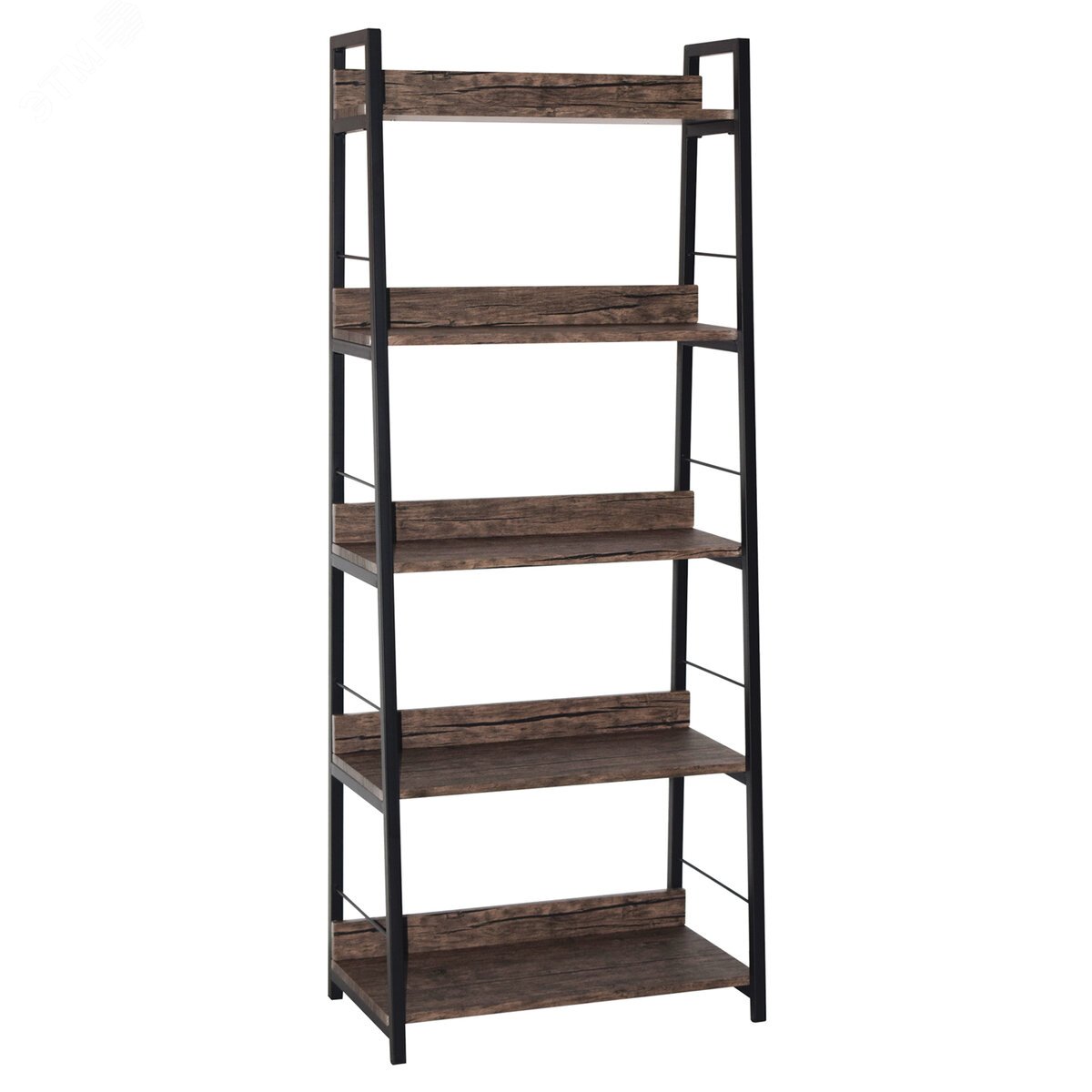 Изображение товара Стеллаж на металлокаркасе BRABIX LOFT SH-003 (ш600 х г350 х в1500мм), 5 полок, цвет морёный дуб, 641234 (шт)