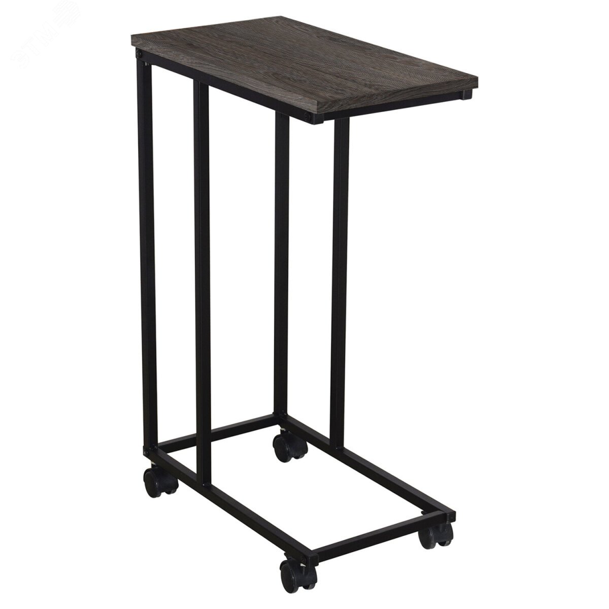 Изображение товара Стол журнальный BRABIX LOFT CT-001 (450 х 250 х 680), на колёсах, металлический каркас, морёный дуб, 641859 (шт)