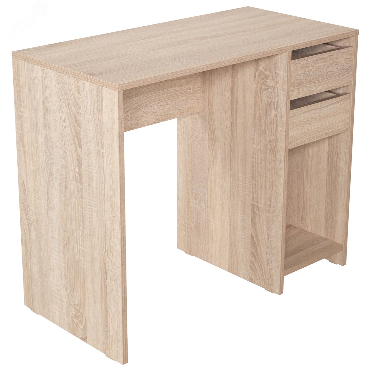 Изображение товара Стол письменный/компьютерный BRABIX Scandi CD-017 (ш900 х г450 х в750мм), 2 ящика, дуб сонома, 641895 (шт)