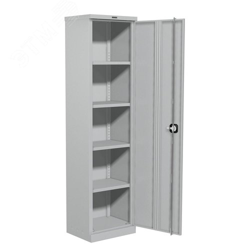 Изображение товара Шкаф металлический офисный BRABIX MK 18/47/46-01, (в1830 х ш472 х г460мм,30кг), 4 полки, разбор., 291139 (шт)
