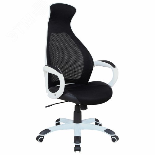 Изображение товара Кресло офисное BRABIX PREMIUM Genesis EX-517, пластик белый, ткань/экокожа/сетка черная, 531573 (шт)
