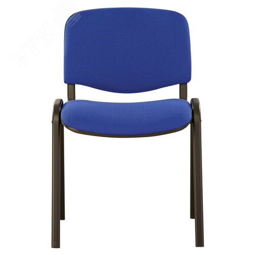 Изображение товара Стул для персонала и посетителей BRABIX Iso CF-005, черный каркас, ткань синяя с черн. (С-14),531974 (шт)