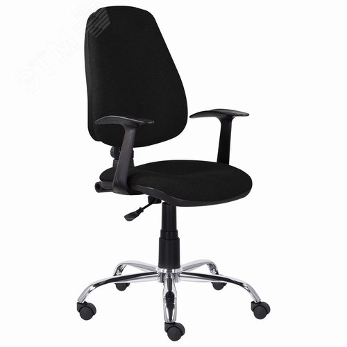 Изображение товара Кресло BRABIX Comfort MG-322, хром, регулируемая эргономичная спинка, ткань, черное С-11, 532558 (шт)
