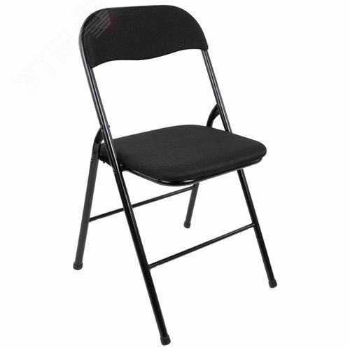 Изображение товара Стул складной BRABIX Golf CF-007, чёрный каркас, чёрная ткань, 532892 (шт)
