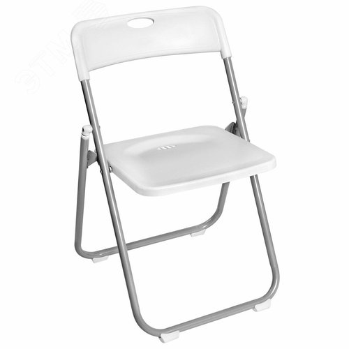 Изображение товара Стул складной BRABIX Golf Lite CF-017, серебристый каркас, пластик белый, 532896 (шт)