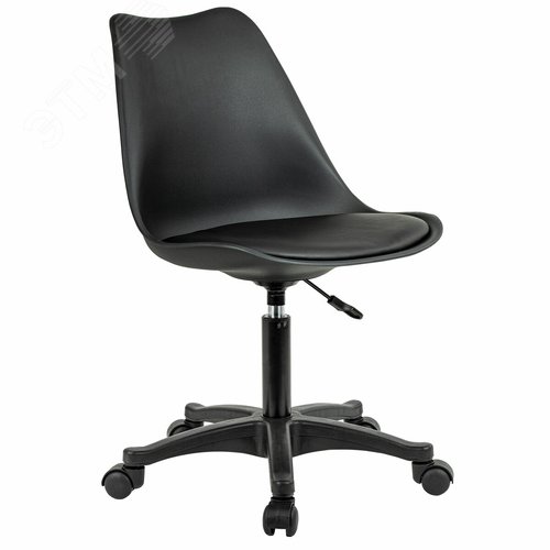 Изображение товара Кресло стул BRABIX Eames MG-310 PL, пластик черный, экокожа черная, 532927 (шт)