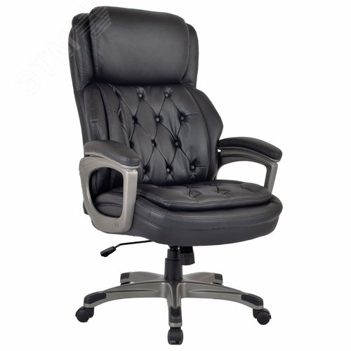 Изображение товара Кресло BRABIX PREMIUM Regal EX-557, НАГРУЗКА до 150кг., пружинный блок, экокожа, черное, 532945 (шт)