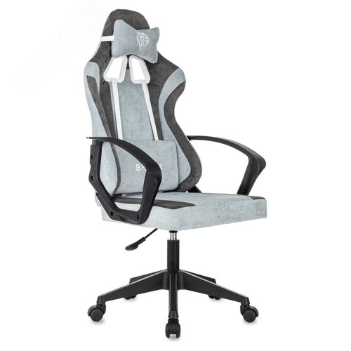 Изображение товара Кресло компьютерное BRABIX Forcer GM-127, 2 подушки, ткань, серое, light 19/28 (упак)