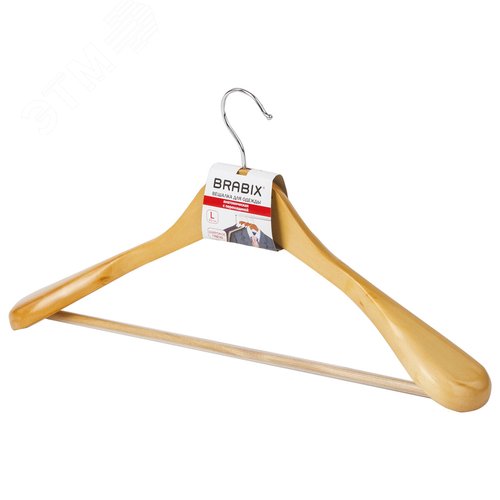 Изображение товара Вешалка-плечики размер 48-50, деревянная, анатомическая перекладина (шт)