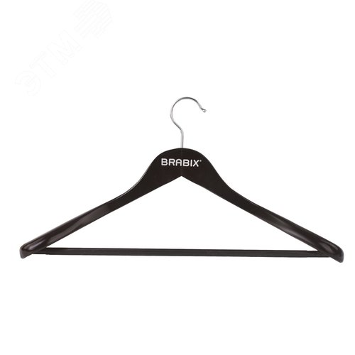 Изображение товара Вешалка-плечики размер 48-50, деревянная, анатомическая, перекладина, цвет шоколад, BRABIX Люкс (шт)