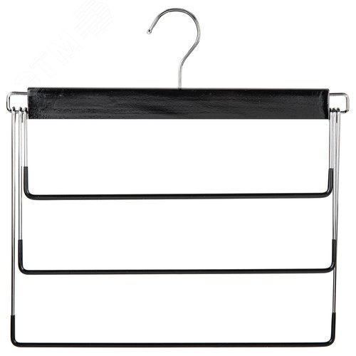 Изображение товара Вешалка-плечики качели 3 секции металлическая для юбок и брюк, ПВХ-покрытие, BRABIX (шт)