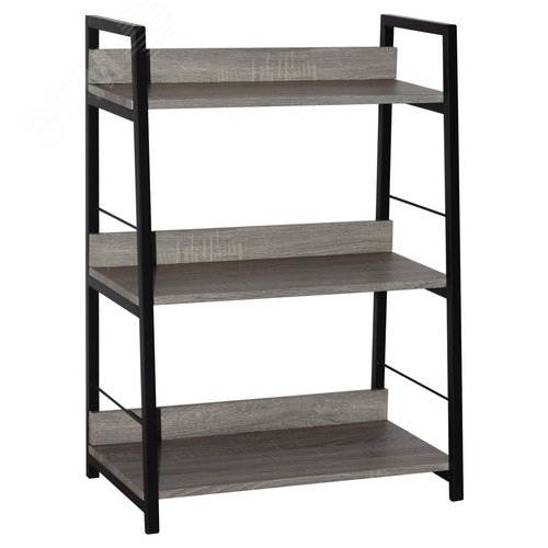 Изображение товара Стеллаж на металлокаркасе BRABIX LOFT SH-002 (ш600 х г350 х в845мм), цвет дуб антик, 641232 (шт)