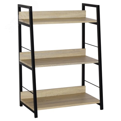 Изображение товара Стеллаж на металлокаркасе BRABIX LOFT SH-002 (ш600 х г350 х в845мм), цвет дуб натуральный, 641233 (шт)